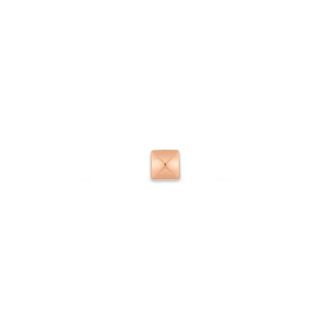 2x2mm Square Pyramid - 14k Rose Gold 25g Threadless