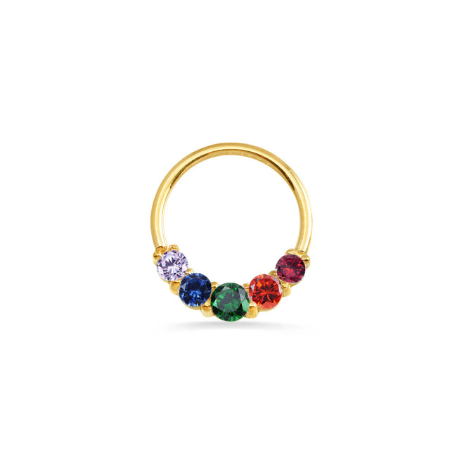 Pride Prong Set 5 Gem Seamless Ring