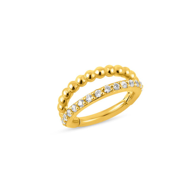 Double Row Beaded & Gemmed Clicker