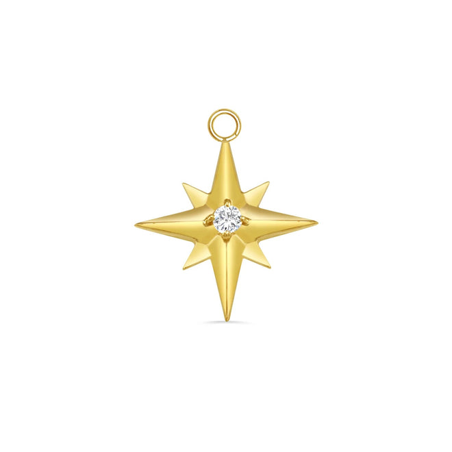 Accented Shining Star with Gem Charm